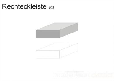 Abachi-Thermoholz-Leiste (Teak-Art), vierkant, 2,0 x 1000 x 4 mm